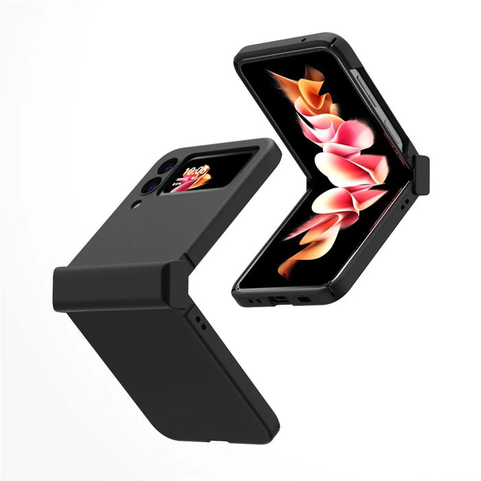 Flip Hard PC Case Anti-Drop Shock-Absorbed Phone Cover for Samsung Galaxy Z Flip3 5G - Black - 2