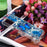 Pattern Printing Sparkling Floating Liquid Quicksand Clear Thin Soft TPU Shockproof Phone Case for Samsung Galaxy A03s (164.2mm) - Blue Butterfly - 6