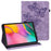 Imprinting Butterflies Pattern PU Leather Tablet Stand Case Shell with Card Holder for Samsung Galaxy Tab A7 Lite 8.7-inch - Purple - 1