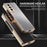 Vacuum Plating Frame Carbon Fiber Texture PU Leather Coated PC Case with Screen Film for Samsung Galaxy Z Fold3 5G - Grey - 3