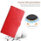 Imprinted Y-shaped Line Stand Wallet PU Leather Cover Inner TPU Phone Case with Wrist Strap for Samsung Galaxy S10 Plus - Red - 5