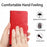Imprinted Y-shaped Line Stand Wallet PU Leather Cover Inner TPU Phone Case with Wrist Strap for Samsung Galaxy S10 Plus - Red - 6