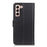 PU Leather Full Protection Wallet Stand Phone Case Shell for Samsung Galaxy S22 5G - Black - 3