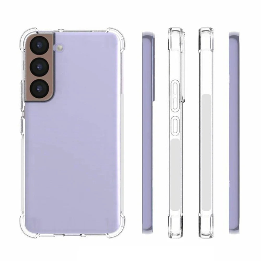 Flexible Clear TPU Scratch-Resistant Anti Slip Protective Phone Case for Samsung Galaxy S22 5G - 5
