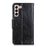 For Samsung Galaxy S22 5G Nappa Texture Split Leather Wallet Stand Flip Protective Cover with Magnetic Closure - Black - 3