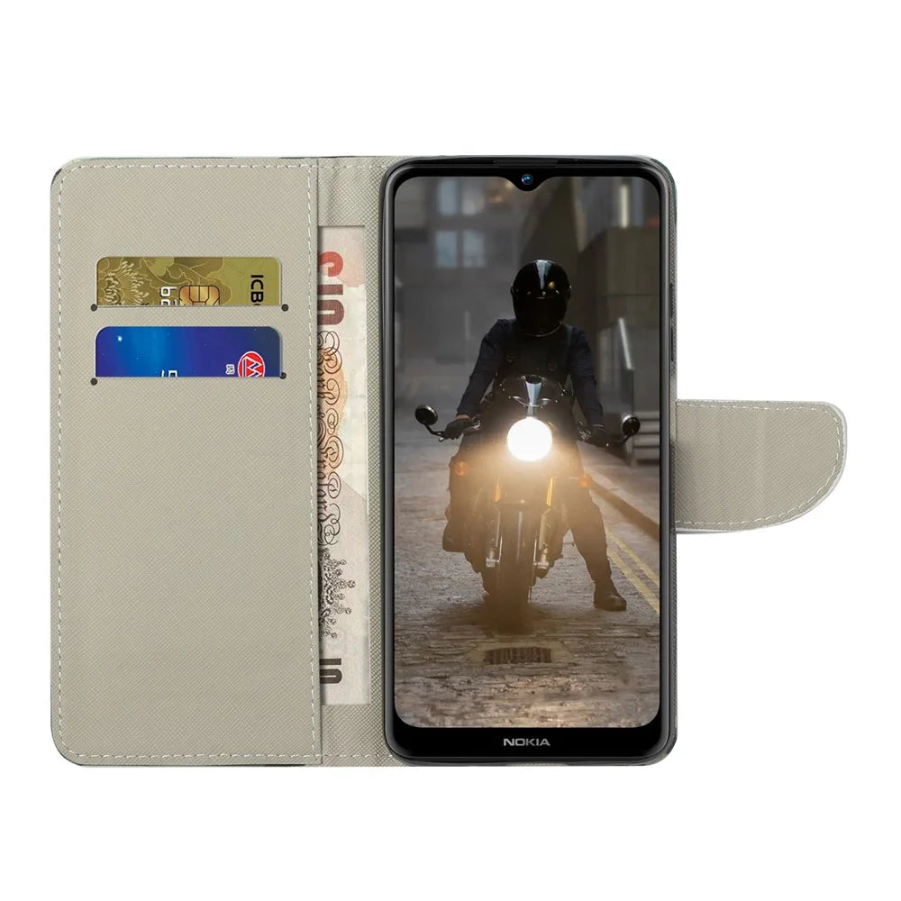 Full Body Shockproof Cross Texture PU Leather Wallet Stand Flip Pattern Printing Cover for Samsung Galaxy S22+ 5G - Tower - 5