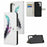 Pattern Printing Cross Texture Wallet Stand Leather Phone Case Protector for Samsung Galaxy S22+ 5G - Colorful Feather - 7