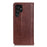 Auto Closing Magnet Litchi Texture Split Leather Wallet Stand Phone Shell Case for Samsung Galaxy S22 Ultra 5G - Brown - 3
