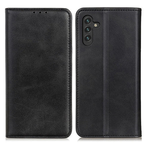 Auto Closing Magnet Split Leather Protective Case Wallet Stand Phone Cover for Samsung Galaxy A13 5G / A04s 4G (164.7mm) - Black - 1