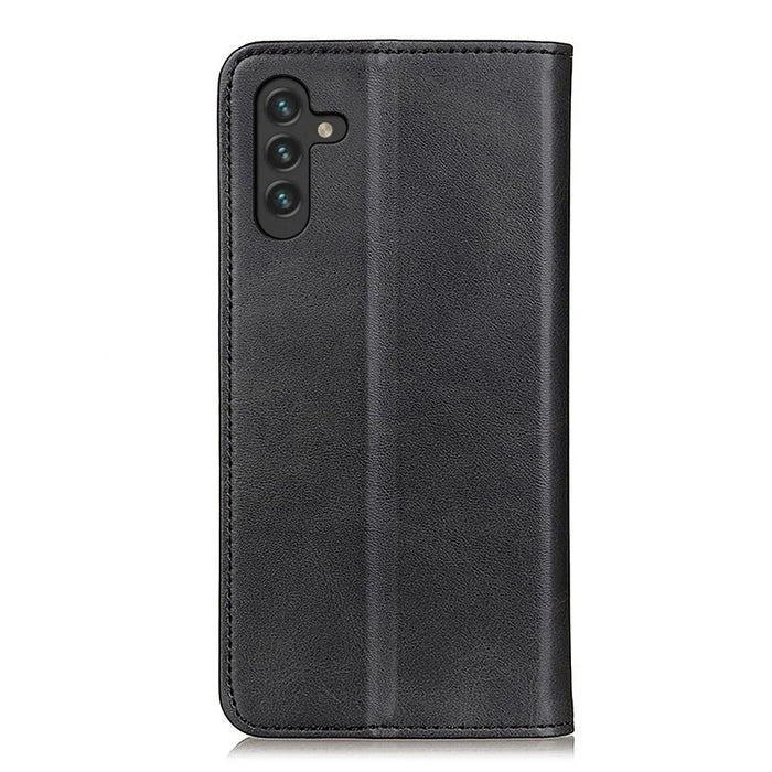 Auto Closing Magnet Split Leather Protective Case Wallet Stand Phone Cover for Samsung Galaxy A13 5G / A04s 4G (164.7mm) - Black - 3