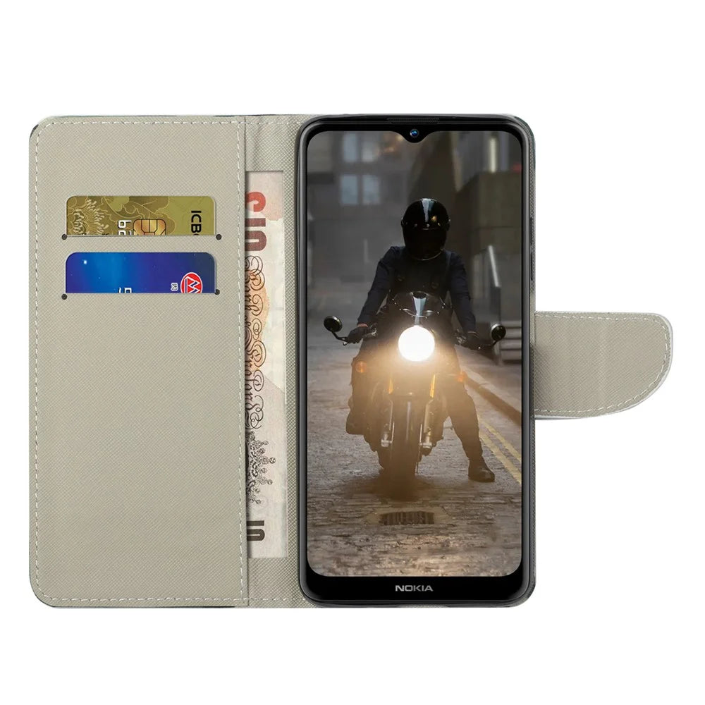 Pattern Printing Cross Texture Durable PU Leather Stand Flip Folio Cover Magnetic Closure Wallet Phone Case for Samsung Galaxy S22 Ultra 5G - Don't Touch My Phone - 5