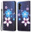 Pattern Printing Cross Texture PU Leather Stand Phone Wallet Shell Case for Samsung Galaxy A13 5G / A04s 4G (164.7mm) - Flower - 1