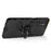 Ring Holder Kickstand Hard PC + Flexible Soft TPU Dual Layer Shock Absorption Protective Cover for Samsung Galaxy M52 5G - Black - 3