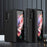 Hard PC Phone Flip Case Cover with Glass Screen Protector for Samsung Galaxy Z Fold3 5G - Black - 2