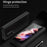 Hard PC Phone Flip Case Cover with Glass Screen Protector for Samsung Galaxy Z Fold3 5G - Black - 5