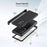 Hard PC Phone Flip Case Cover with Glass Screen Protector for Samsung Galaxy Z Fold3 5G - Black - 7