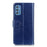 For Samsung Galaxy M52 5G Shockproof Crazy Horse Texture PU Leather Wallet Stand Case Folio Flip Magnetic Protective Cover - Blue - 3