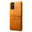 Premium PU Leather + PC Anti-Scratch Hard Case with Dual Card Slots for Samsung Galaxy M52 5G - Orange - 2