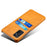 Premium PU Leather + PC Anti-Scratch Hard Case with Dual Card Slots for Samsung Galaxy M52 5G - Orange - 3