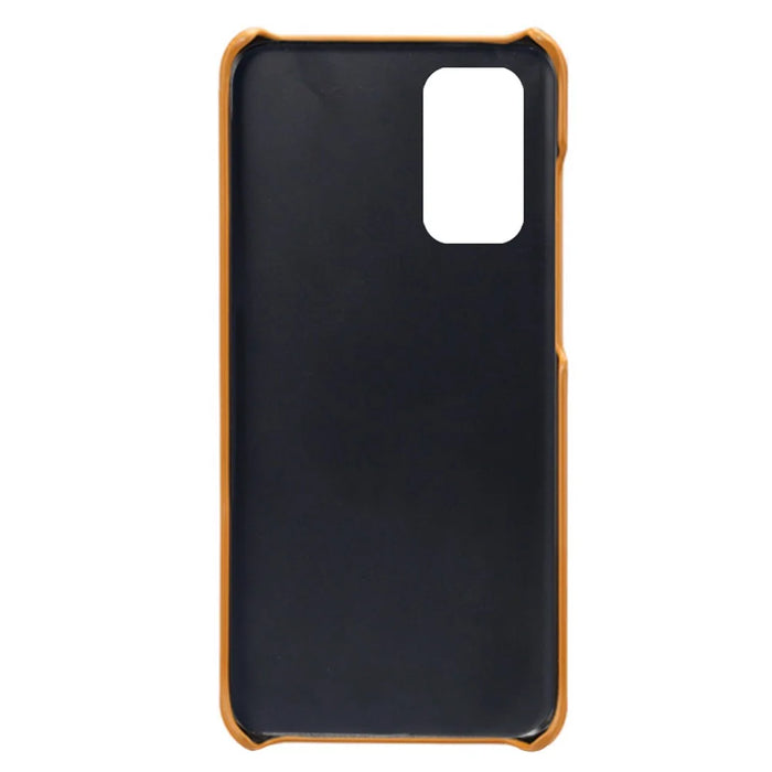 Premium PU Leather + PC Anti-Scratch Hard Case with Dual Card Slots for Samsung Galaxy M52 5G - Orange - 4