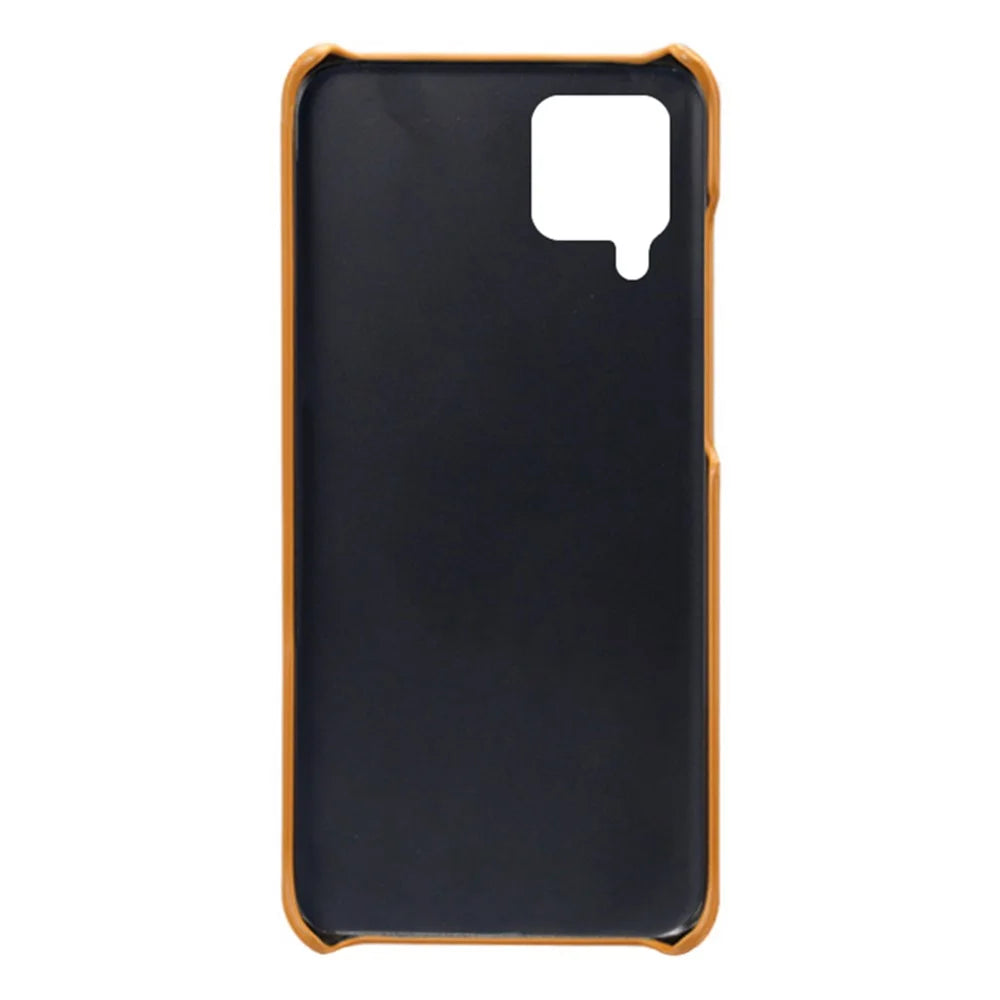 Two Card Slots Design Durable PU Leather Coated PC Phone Case Phone Cover for Samsung Galaxy F22 / M22 4G / M32 4G (Global Version) - Orange - 4