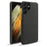 For Samsung Galaxy S22 Ultra 5G Phone Back Shell Quality Cloth Coated Plastic Phone Case - Black - 1