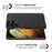 For Samsung Galaxy S22 Ultra 5G Phone Back Shell Quality Cloth Coated Plastic Phone Case - Black - 3