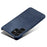 Scratch Resistant PU Leather Coated PC Phone Case Phone Cover for Samsung Galaxy S22 Ultra 5G - Blue - 3