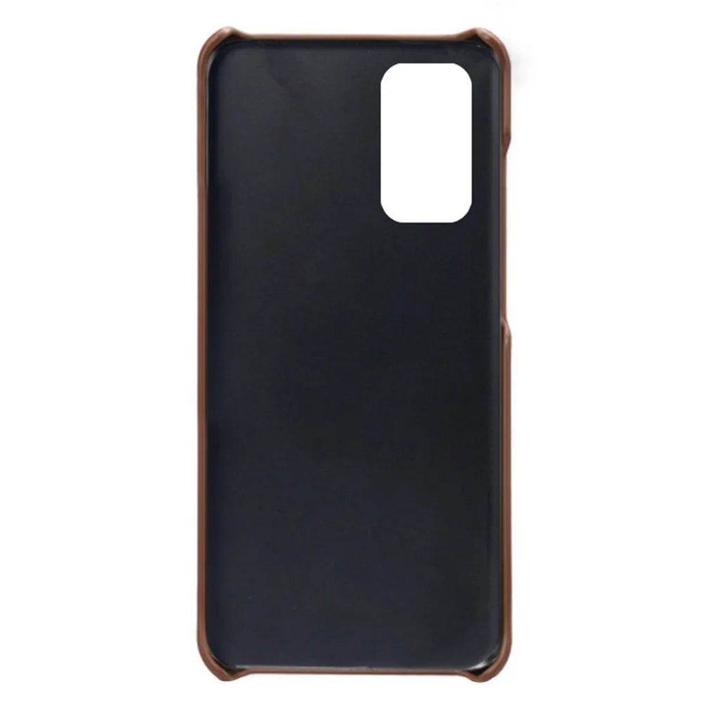 Durable Plastic+PU Leather Phone Case Phone Cover for Samsung Galaxy M52 5G - Brown - 4