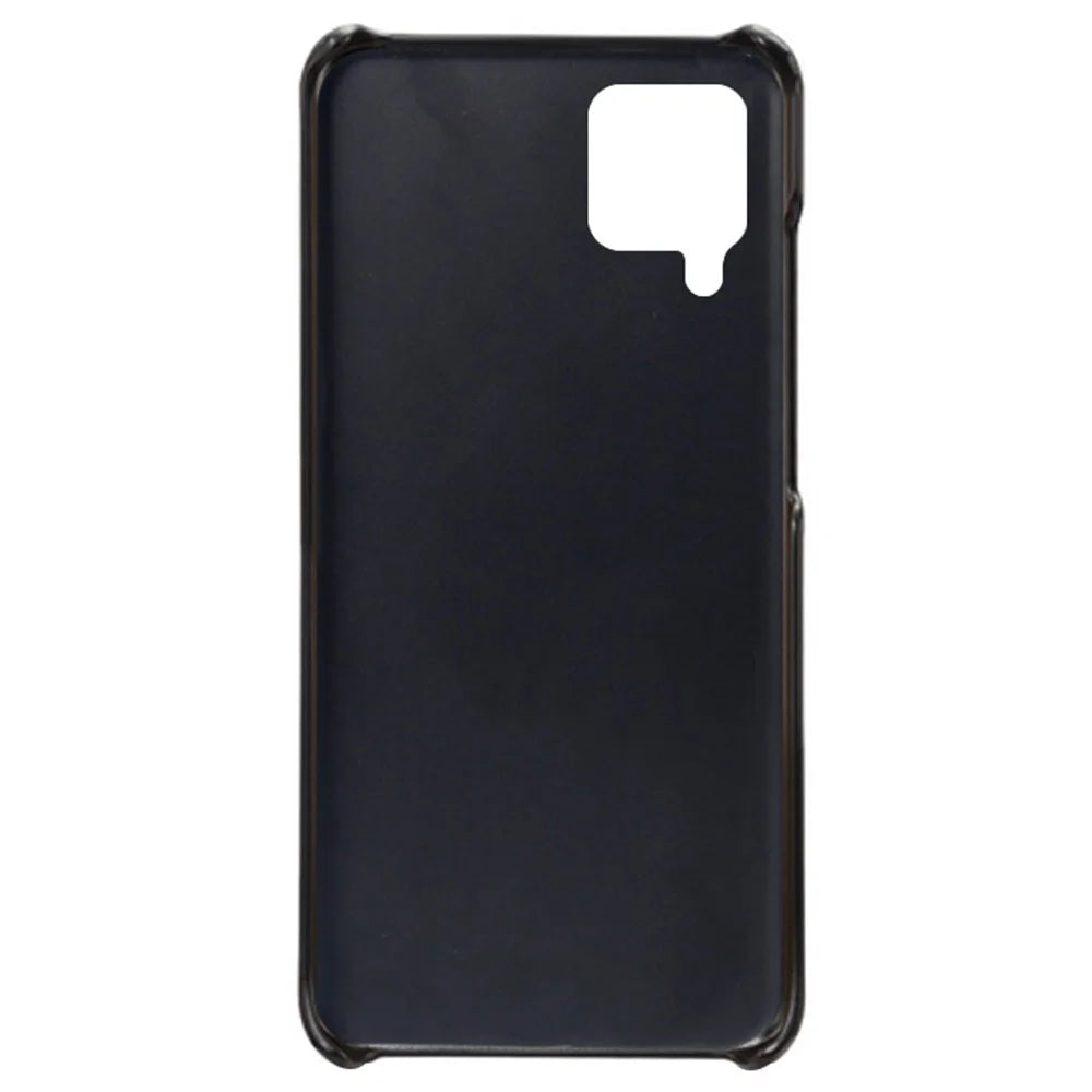 Durable PU Leather Coated PC Phone Case Phone Cover for Samsung Galaxy F22 / M22 4G / M32 4G (Global Version) - Black - 4