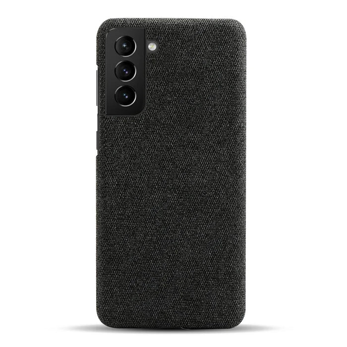 For Samsung Galaxy S22 5G Cloth and Plastic Phone Case Phone Protection Cover - Black - 5