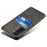 PU Leather + PC Dual Back Card Slots Design Shockproof Stylish Hard Cover Shell for Samsung Galaxy S22 5G - Black - 3