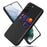 Card Slot Holder Cloth Texture Hybrid Protective Rugged Phone Case for Samsung Galaxy S22+ 5G - Black - 1