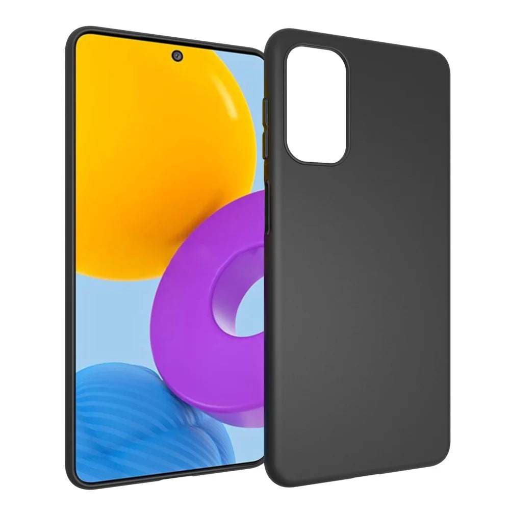 10Pcs/Pack Double-sided Matte Finish Flexible TPU Protective Phone Back Cover Case for Samsung Galaxy M52 5G - Black - 2