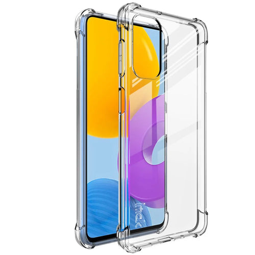 IMAK Corner Airbags All-Inclusive Shock-Absorbing TPU Soft Phone Case with Screen Protector for Samsung Galaxy M52 5G - Transparent - 1