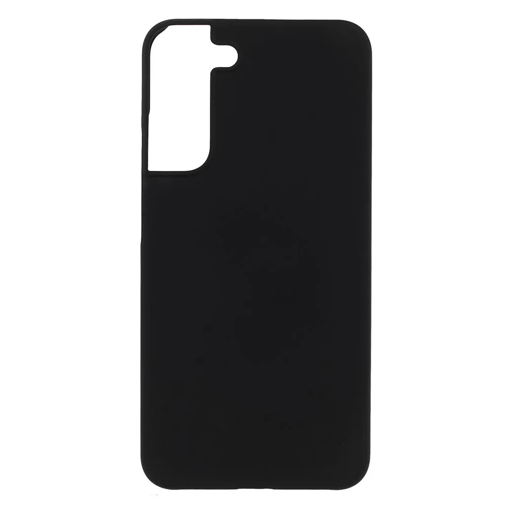 Shock Absorbing Rubberized Hard PC Glossy Protective Back Case for Samsung Galaxy S22 5G - Black - 1