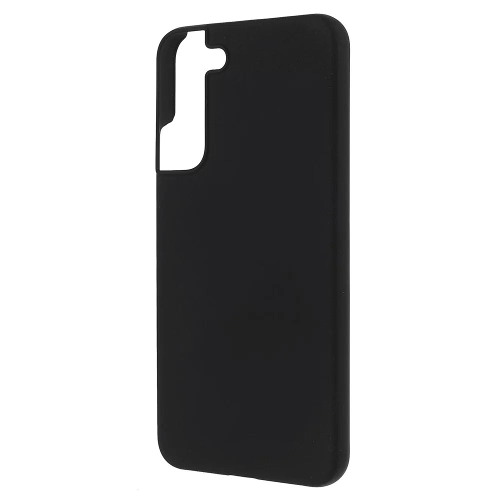 Shock Absorbing Rubberized Hard PC Glossy Protective Back Case for Samsung Galaxy S22 5G - Black - 2