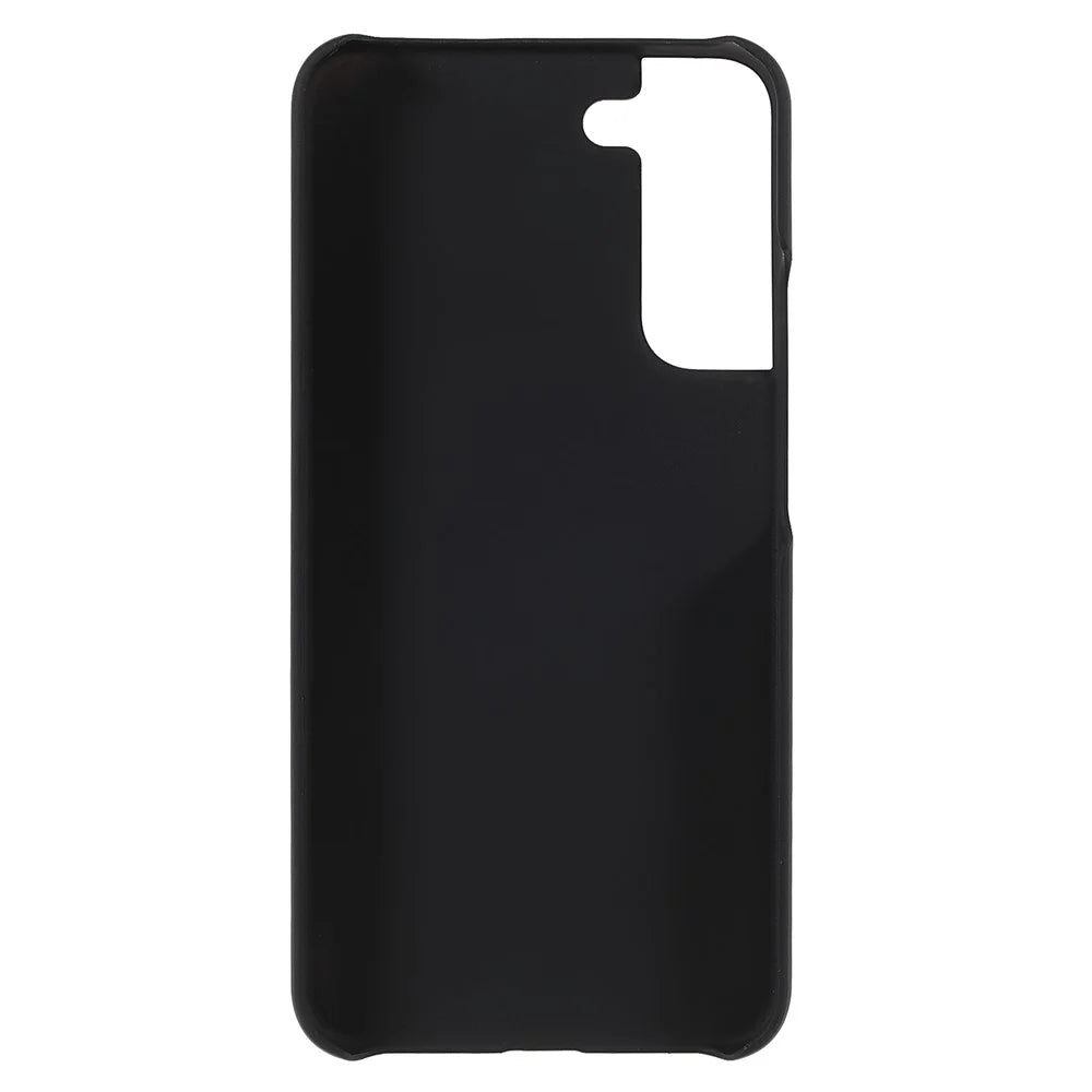 Shock Absorbing Rubberized Hard PC Glossy Protective Back Case for Samsung Galaxy S22 5G - Black - 3
