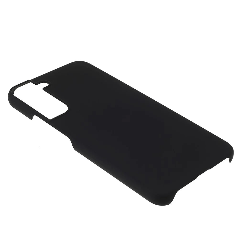 Shock Absorbing Rubberized Hard PC Glossy Protective Back Case for Samsung Galaxy S22 5G - Black - 4