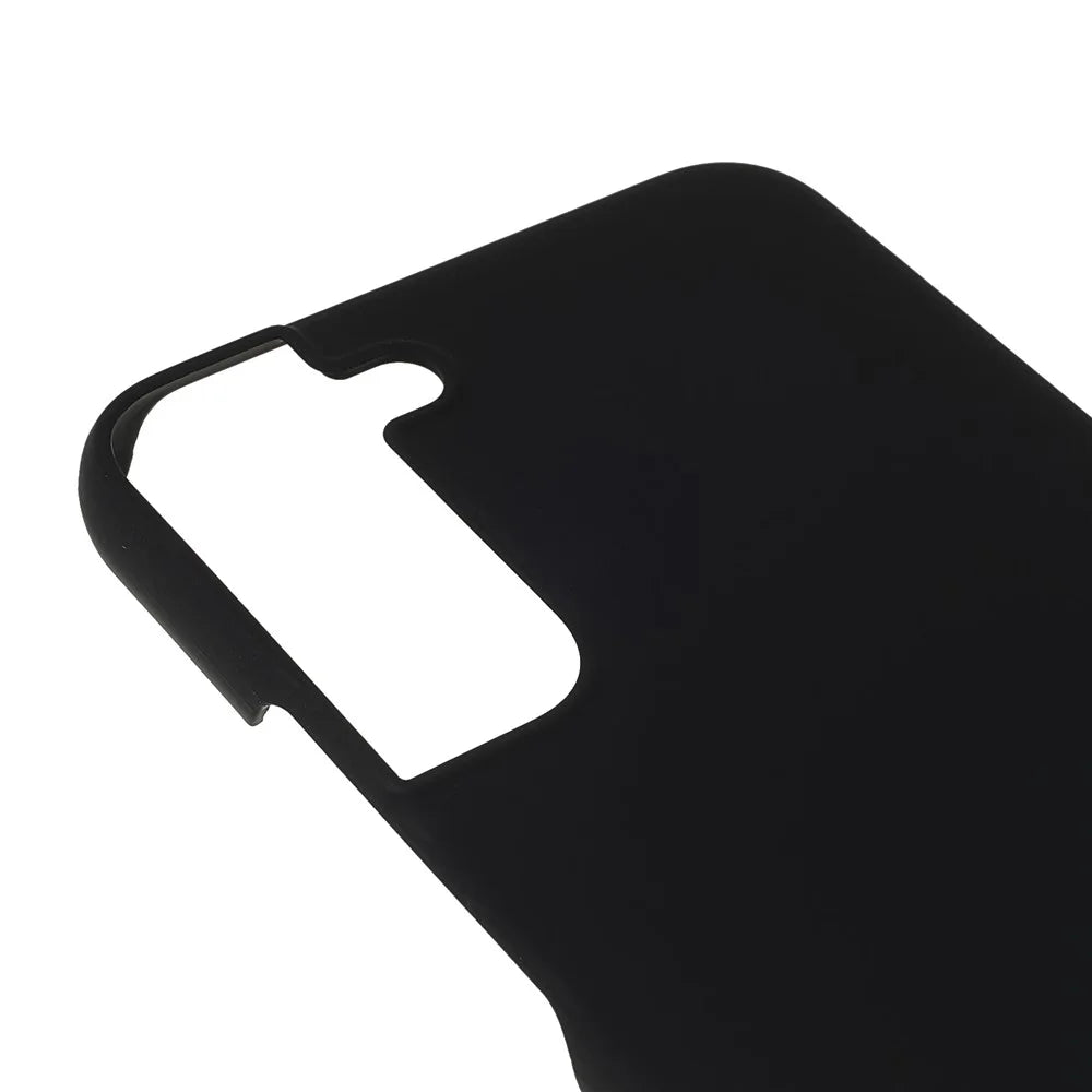 Shock Absorbing Rubberized Hard PC Glossy Protective Back Case for Samsung Galaxy S22 5G - Black - 5