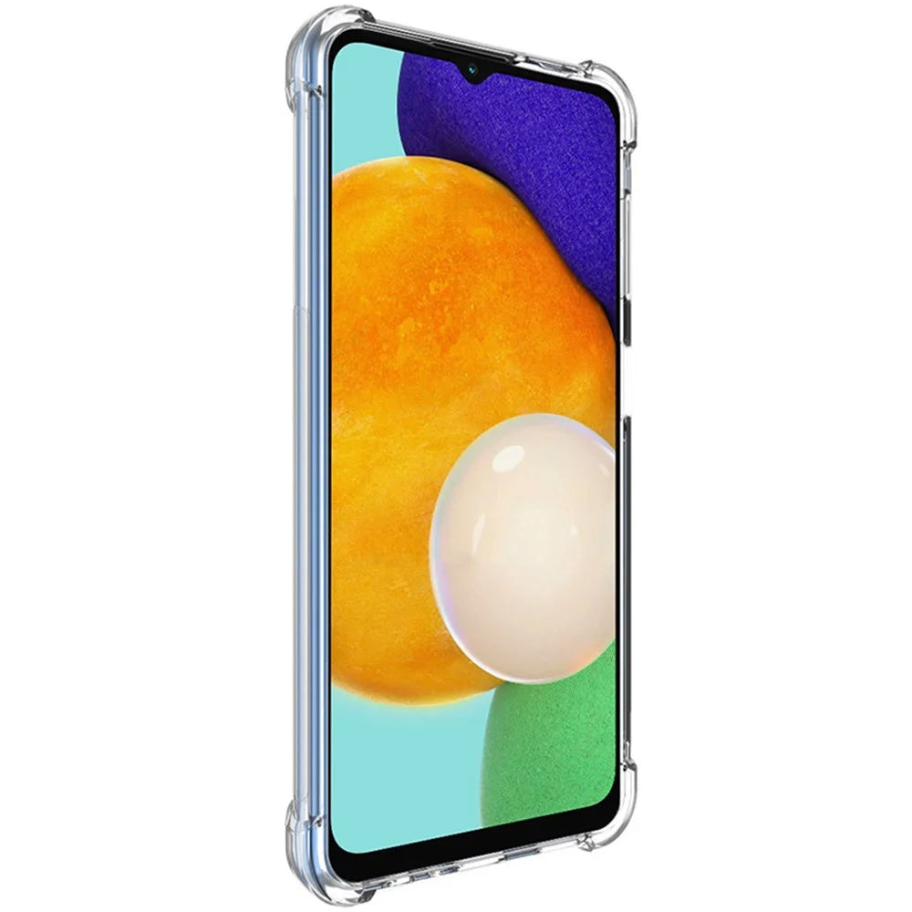 IMAK Corner Airbags Anti-Fall TPU Soft Well-Protected Phone Case with Screen Protector for Samsung Galaxy A13 5G / A04s 4G (164.7mm) - Transparent - 3