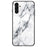 Marble Pattern Stylish Slim Light Anti-scratch Soft TPU Frame PC and Tempered Glass Back Case for Samsung Galaxy A13 5G - White Marble - 1