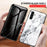 Marble Pattern Stylish Slim Light Anti-scratch Soft TPU Frame PC and Tempered Glass Back Case for Samsung Galaxy A13 5G - White Marble - 4