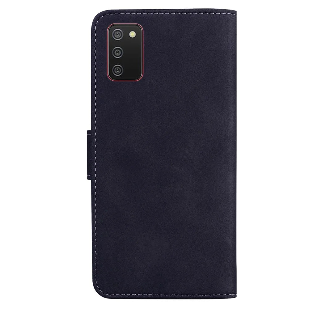 Big Butterfly Pattern Printing Skin-touch PU Leather Stand Wallet Phone Cover Shell for Samsung Galaxy A03s (164.2mm) - Black - 4