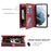 MEGSHI 017 Series Handy Strap Drop-proof Magnetic Absorption Multi-function Zippered Wallet Detachable Leather Cover for Samsung Galaxy S21 FE 5G/S21 Fan Edition - Red - 2
