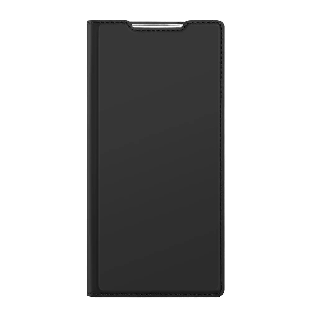 DUX DUCIS Skin Pro Series for Samsung Galaxy S22 Ultra 5G Leather Stand Cover Card Holder (Non-magnetic) - Black - 2