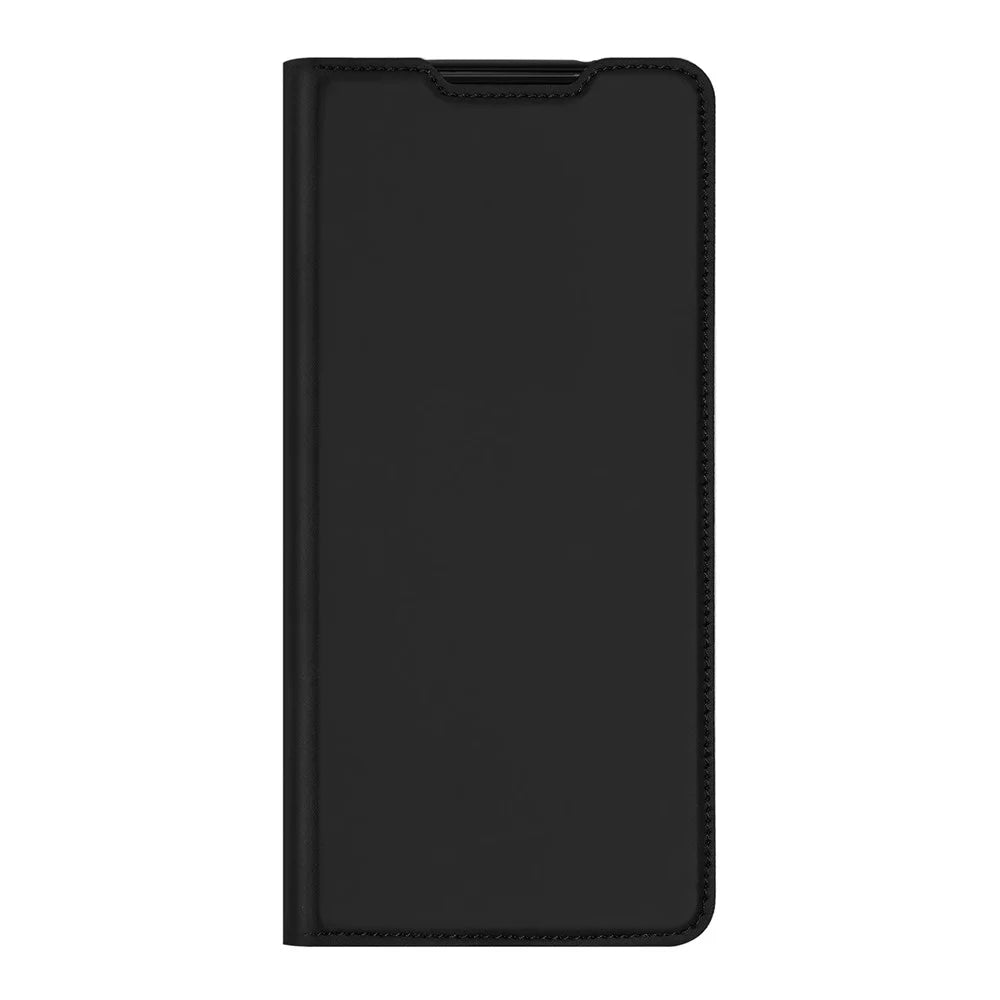 DUX DUCIS Skin Pro Series for Samsung Galaxy S22 5G PU Leather Card Slot Flip Stand Auto Magnetic Closed Shockproof Phone Cover - Black - 2