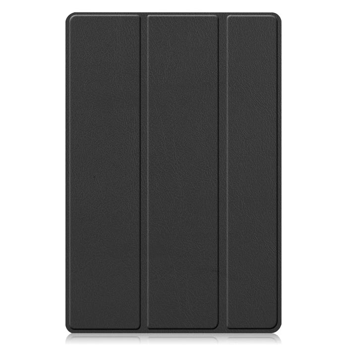 For Samsung Galaxy Tab A8 10.5 (2021) / A8 10.5 (2022) Trifold Stand PU Leather Hard PC Inner Shockproof Protective Tablet Cover - Black - 3