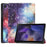 For Samsung Galaxy Tab A8 10.5 (2021) SM-X205 / SM-X200 Trifold Stand Pattern Printing Hard PC Soft PU Leather Tablet Cover  - Nebula - 1