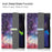 For Samsung Galaxy Tab A8 10.5 (2021) SM-X205 / SM-X200 Trifold Stand Pattern Printing Hard PC Soft PU Leather Tablet Cover  - Nebula - 7